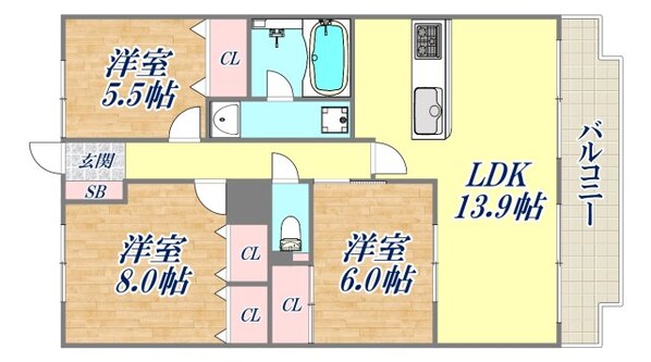 グランドールの物件間取画像